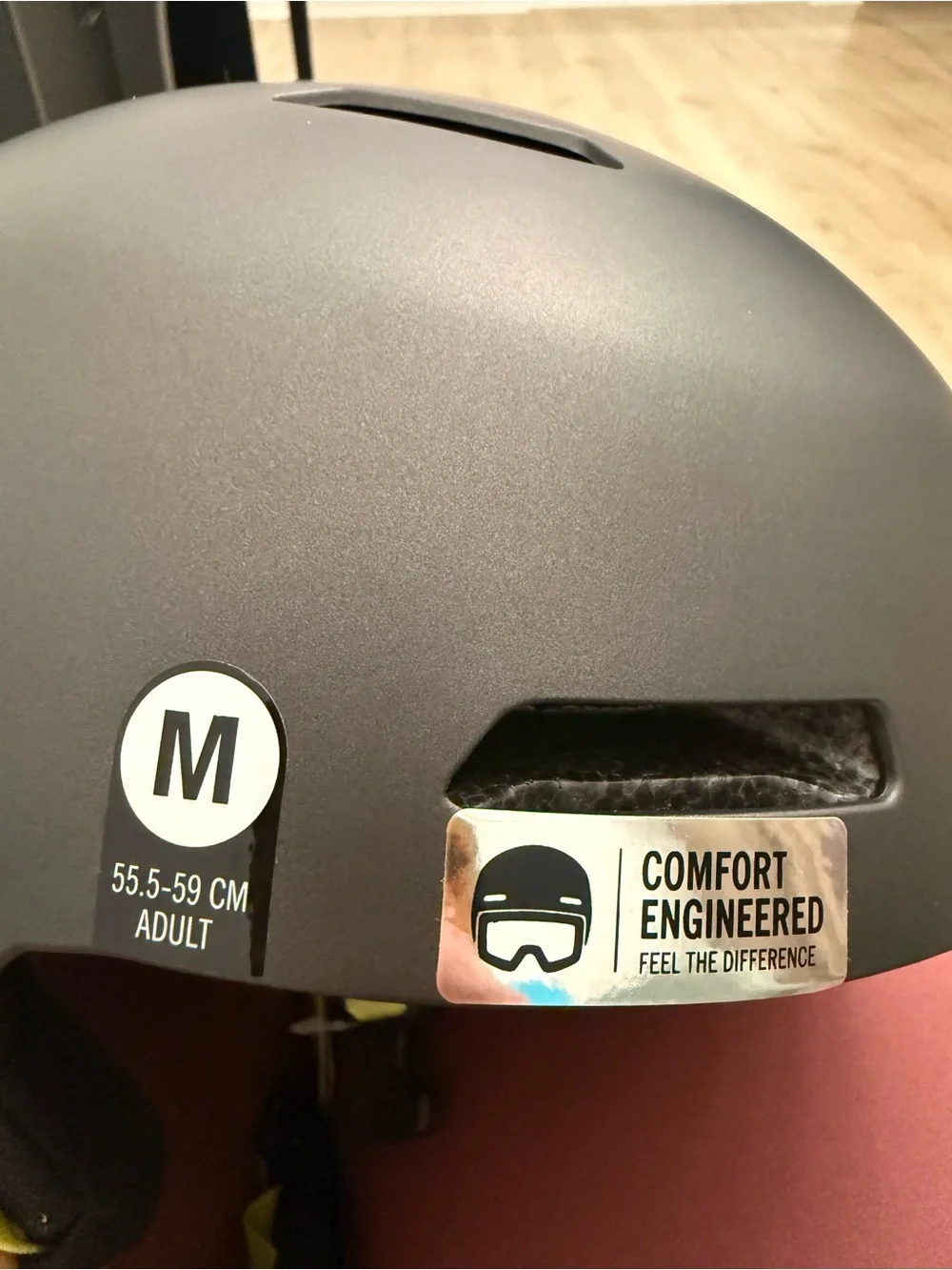 NEW - Giro Matte Black Helmet with Neon Yellow Accents - M - Adult